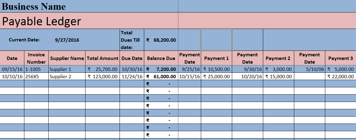 Download Accounts Payable Excel Template ExcelDataPro