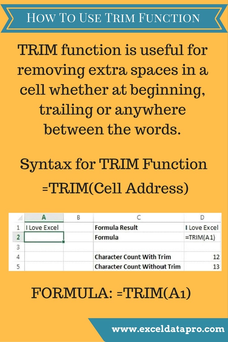 How To Use TRIM Function ExcelDataPro