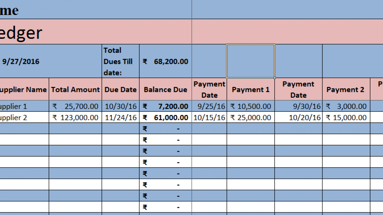 Bills Due Template from exceldatapro.com