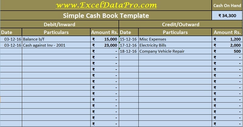 Excel Transaction Template from exceldatapro.com