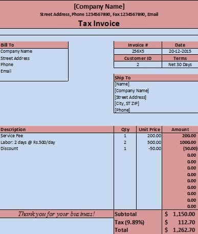 Tax Invoice