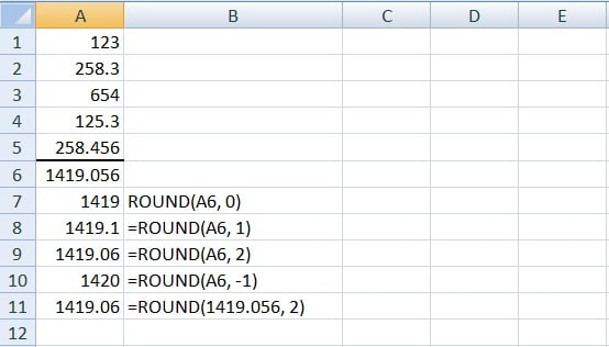 How to Round Up / Round Down Floating Numbers in Excel