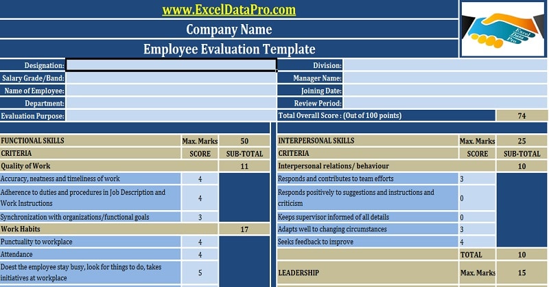 roles and responsibilities template excel