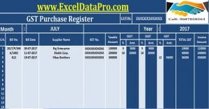 GST Purchase Register