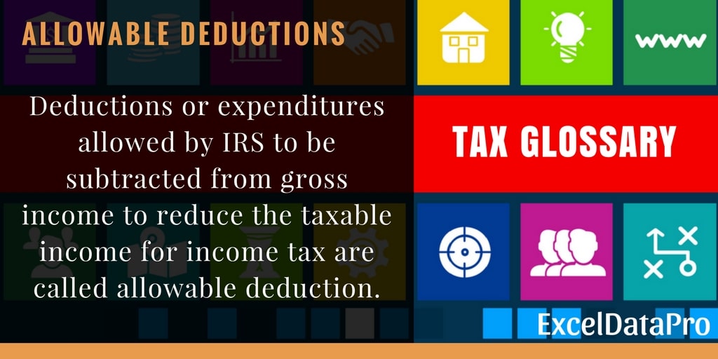 What Are Allowable Deductions? ExcelDataPro