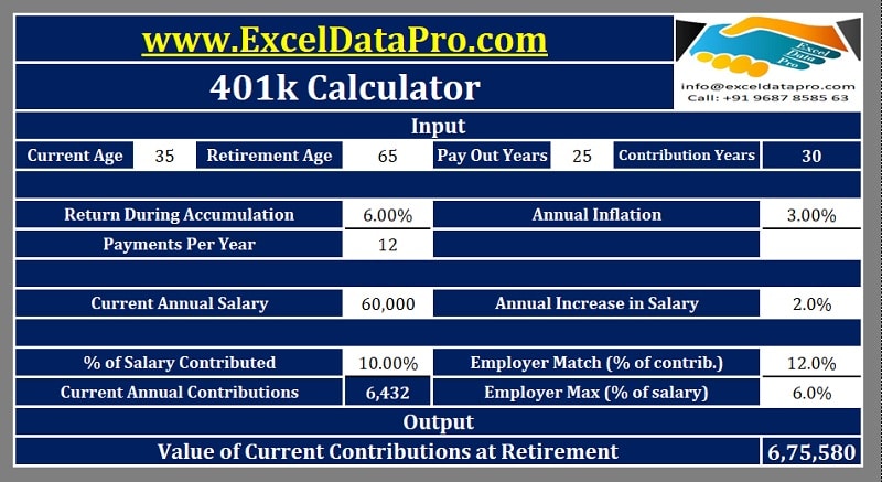 401k calculator