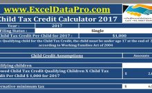 Child Tax Credit Calculator Chart