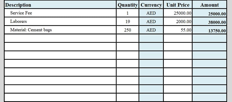 GCC VAT Invoice Template With Discount