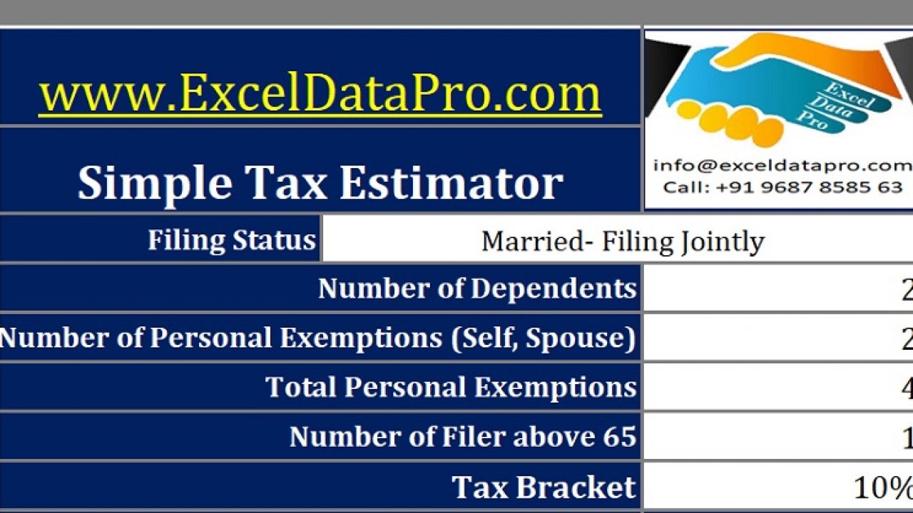 Excel Tax Template from exceldatapro.com