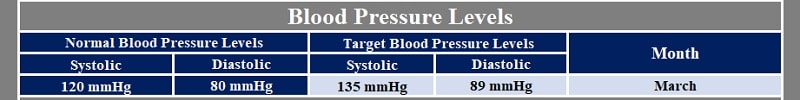 Blood Pressure Log With Charts