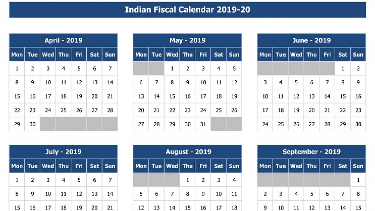 Zip Descargar Download Indian Fiscal Calendar 2019 20 Excel