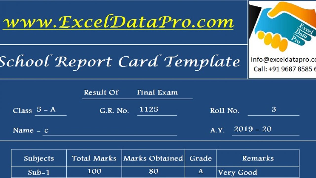 Result Card Sample