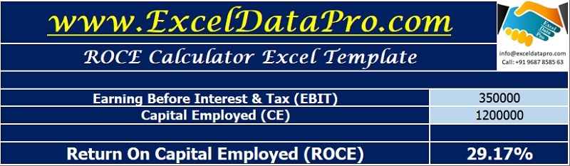 ROCE Calculator Excel Template