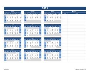 Calendar 2021 With Notes