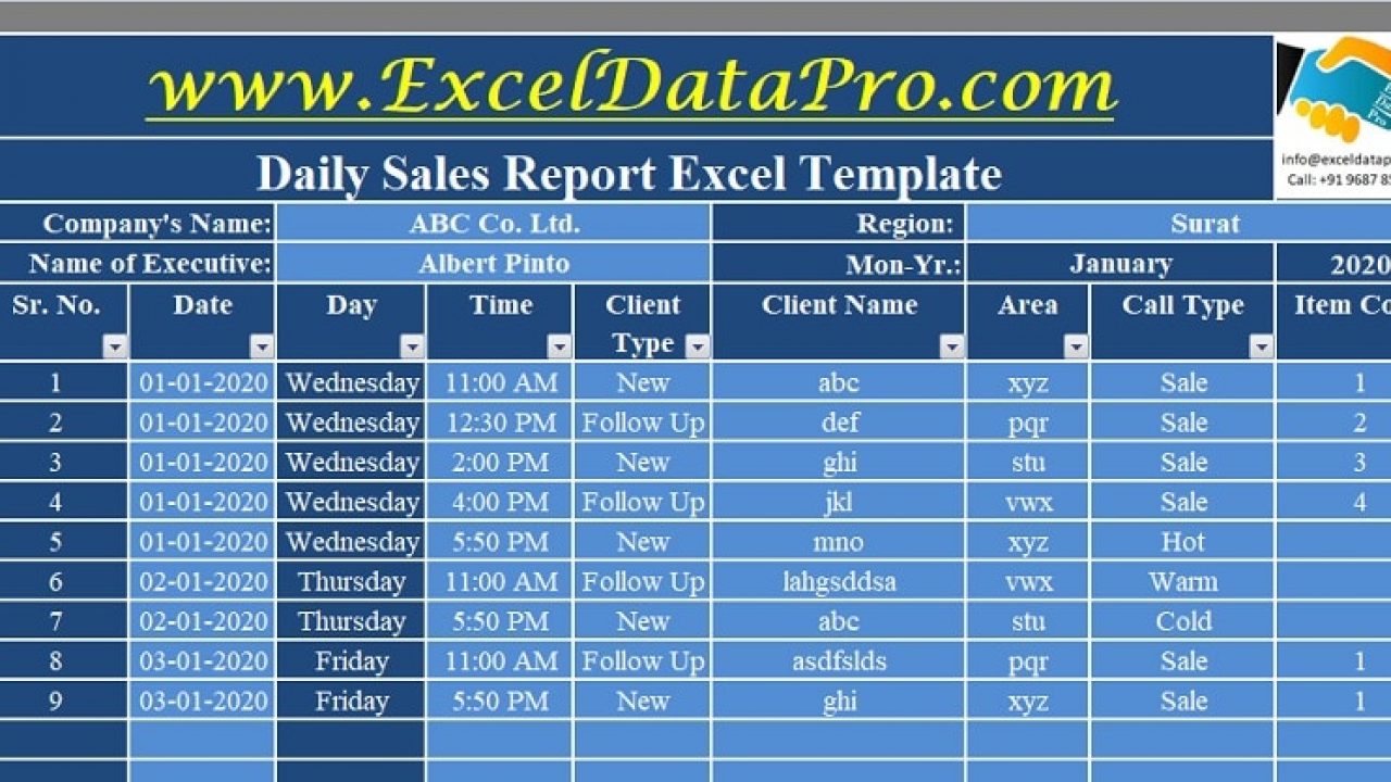 Security Daily Activity Report Template Free Download from exceldatapro.com