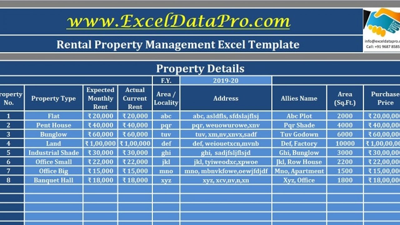 Excel Contract Management Database Template from exceldatapro.com