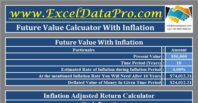 Download Future Value Calculator Excel Template ExcelDataPro