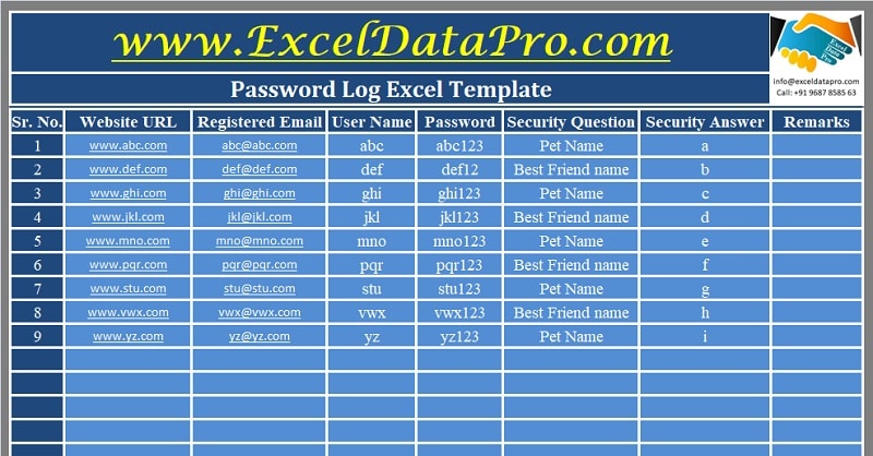 download-password-log-excel-template-exceldatapro