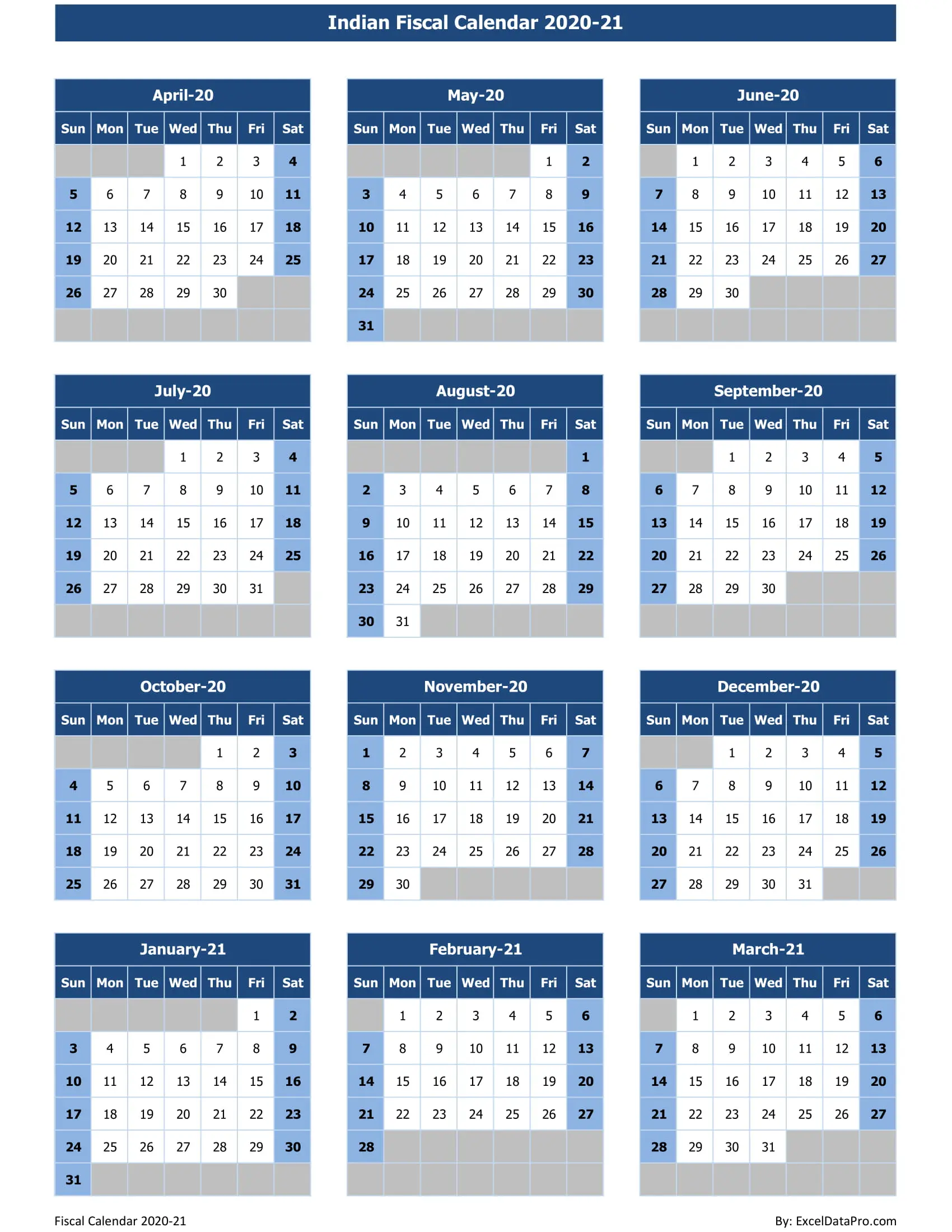 2020 Calendar Templates And Images