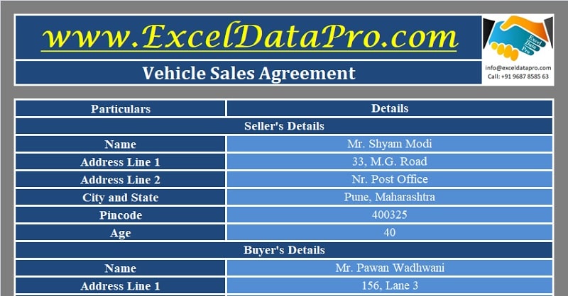 auto loan excel template