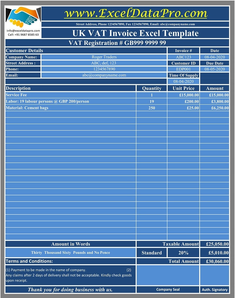 vat invoicing